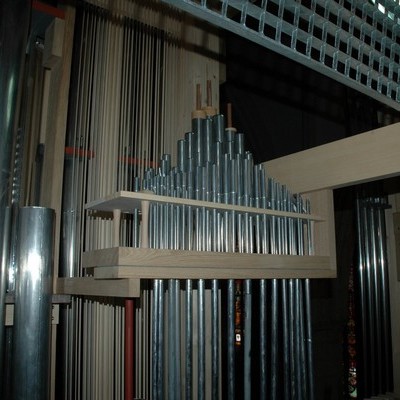 Píšťalový materiál Kornetu (hlavný stroj, cis strana).