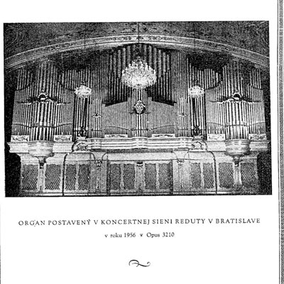 Propagačný bulletin pri príležitosti postavenia koncertného organa v budove Slovenskej filharmónie (Reduta) v Bratislave (opus 3210, 1956, IV / P / 80). organari/RiegerKloss_BA_SF.jpg