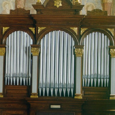 Jednomanuálový organ Gyulu Szalaya v ref. kostole v Šamoríne (1899). organari/Szalay_Samorin_ref.jpg