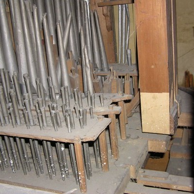 Stav organa pred rekonštrukciou - v ev. a. v. kostole v Sabinove.